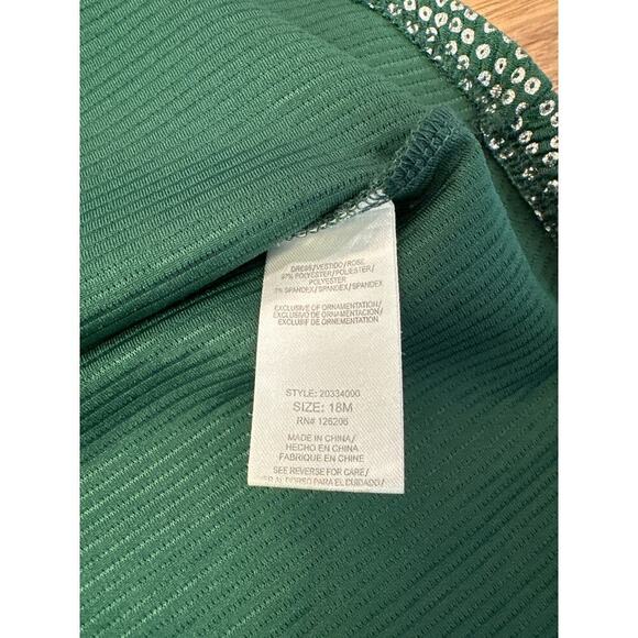 Pippa and Julie Girls Dress SIze 18 months Green with Silver - Picture 5 of 5